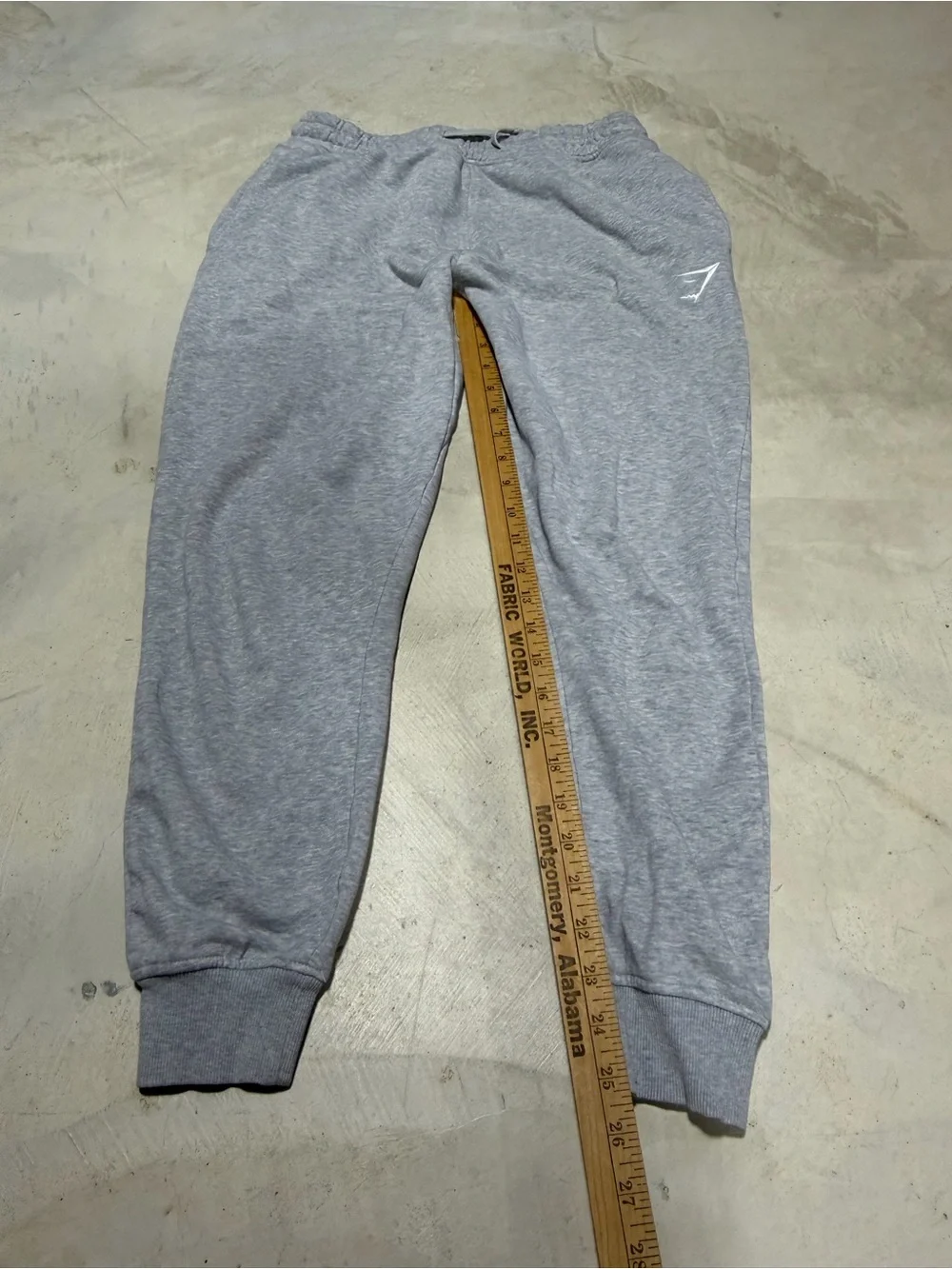 Gymshark crest Light Grey Joggers medium
